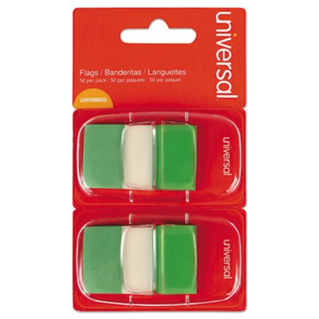 Picture of Page Flags, Green, 50 Flags/Dispenser, 2 Dispensers/PackUNV-99003
