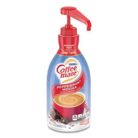 Picture of Liquid Coffee Creamer, Peppermint Mocha, 1500mL Pump BottleNES-29600
