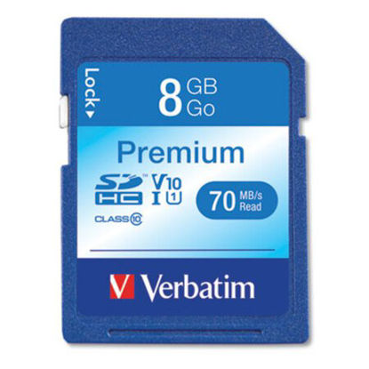 Picture of 8GB Premium SDHC Memory Card, UHS-1 V10 U1 Class 10, Up to 70MB/s Read SpeedVER-96318