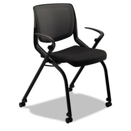 Picture of Motivate Nesting/Stacking Flex-Back Chair, Supports Up to 300 lb, Onyx Seat, Black Back/BaseHON-MN202ONCU10