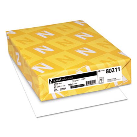 Picture of Exact Vellum Bristol Cover Stock, 94 Bright, 67 lb, 8.5 x 11, White, 250/PackWAU-80211