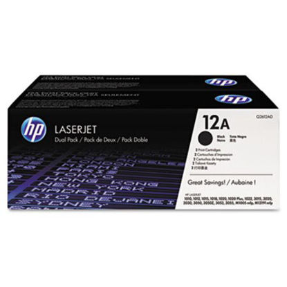 Picture of HP 12A, (Q2612D) 2-Pack Black Original LaserJet Toner CartridgesHEW-Q2612D