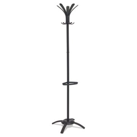 Picture of CLEO Coat Stand, Stand Alone Rack, Ten Knobs, Steel/Plastic, 19.75w x 19.75d x 68.9h, BlackABA-PMCLEON