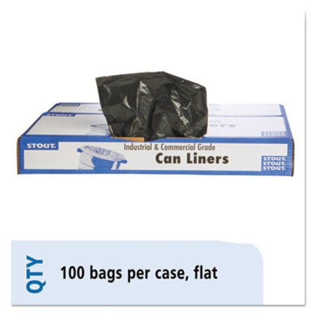 Picture of Total Recycled Content Plastic Trash Bags, 60 gal, 1.5 mil, 38" x 60", Brown/Black, 100/CartonSTO-T3860B15