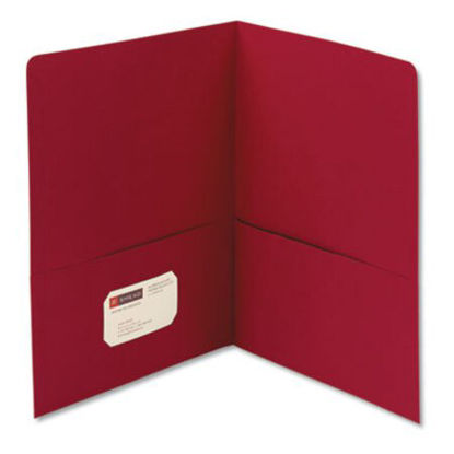 Picture of Two-Pocket Folder, Textured Paper, Red, 25/BoxSMD-87859