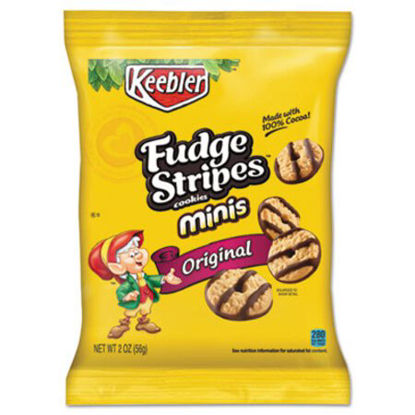 Picture of Mini Cookies, Fudge Stripes, 2 oz Snack Pack, 8/BoxKEB-21771