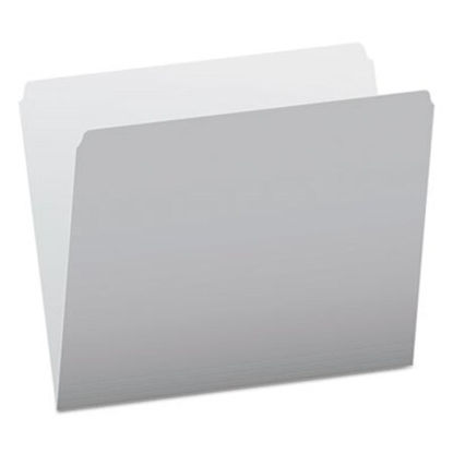 Picture of Colored File Folders, Straight Tab, Letter Size, Gray/Light Gray, 100/BoxPFX-152GRA