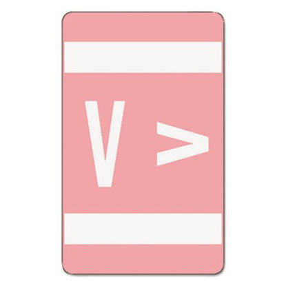 Picture of AlphaZ Color-Coded Second Letter Alphabetical Labels, V, 1 x 1.63, Pink, 10/Sheet, 10 Sheets/PackSMD-67192