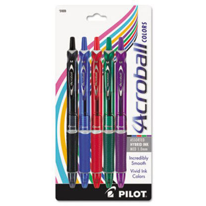 Picture of Acroball Colors Advanced Ink Ballpoint Pen, Retractable, Medium 1 mm, Assorted Ink and Barrel Colors, 5/PackPIL-31820