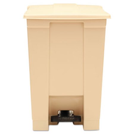 Picture of Indoor Utility Step-On Waste Container, Square, Plastic, 12 gal, BeigeRCP-6144BEI
