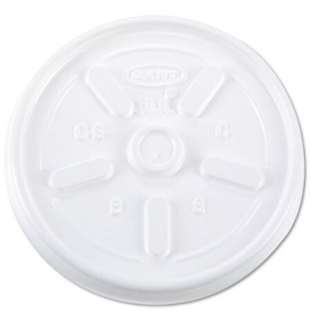 Picture of Vented Plastic Hot Cup Lids, 10 oz Cups, White, 1,000/CartonDCC-10JL