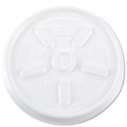 Picture of Vented Plastic Hot Cup Lids, 10 oz Cups, White, 1,000/CartonDCC-10JL