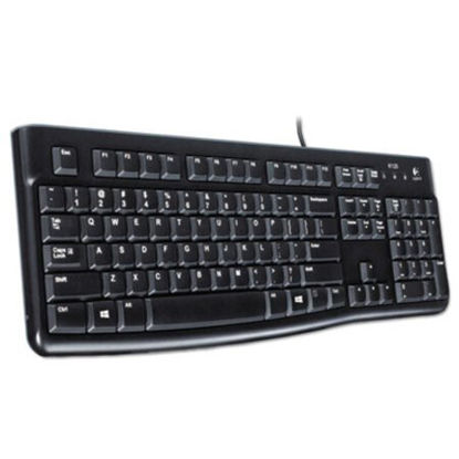 Picture of K120 Ergonomic Desktop Wired Keyboard, USB, BlackLOG-920002478