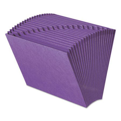 Picture of Heavy-Duty Indexed Expanding Open Top Color Files, 21 Sections, 1/21-Cut Tab, Letter Size, PurpleSMD-70721