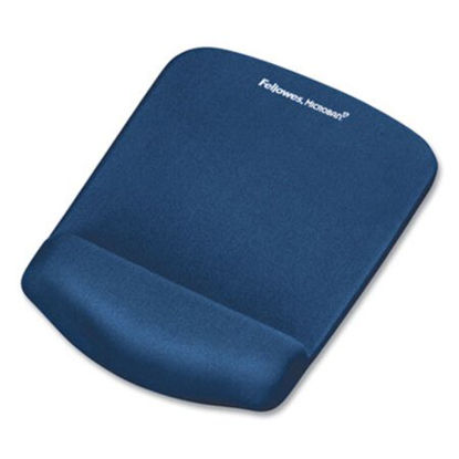 Picture of PlushTouch Mouse Pad with Wrist Rest, Foam, Blue, 7 1/4 x 9-3/8FEL-9287301