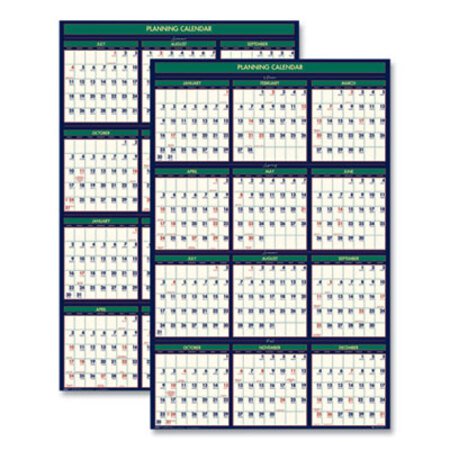 Picture of Recycled Four Seasons Reversible Business/Academic Calendar, 24 x 37, 2021-2022HOD-391