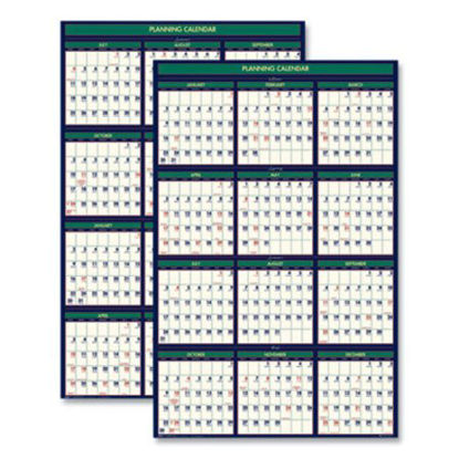 Picture of Recycled Four Seasons Reversible Business/Academic Calendar, 24 x 37, 2021-2022HOD-391
