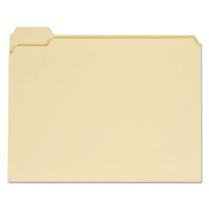 Picture of Top Tab Manila File Folders, 1/5-Cut Tabs, Assorted Positions, Letter Size, 11 pt. Manila, 100/BoxUNV-12115
