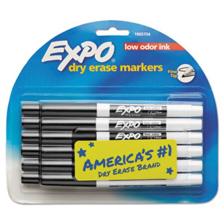 Picture of Low-Odor Dry-Erase Marker, Fine Bullet Tip, Black, DozenSAN-86001