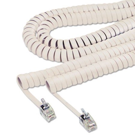Picture of Coiled Phone Cord, Plug/Plug, 12 ft., IvorySOF-48100