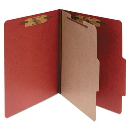 Picture of Pressboard Classification Folders, 1 Divider, Letter Size, Earth Red, 10/BoxACC-15034
