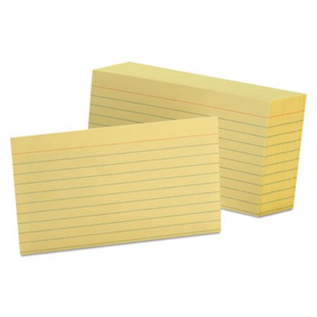 Picture of Ruled Index Cards, 3 x 5, Canary, 100/PackOXF-7321CAN
