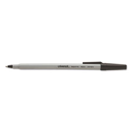 Picture of Ballpoint Pen Value Pack, Stick, Medium 1 mm, Black Ink, Gray Barrel, 60/PackUNV-15613