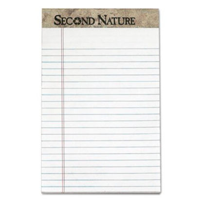 Picture of Second Nature Recycled Ruled Pads, Narrow Rule, 5 x 8, White, 50 Sheets, DozenTOP-74830