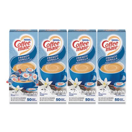 Picture of Liquid Coffee Creamer, French Vanilla, 0.38 oz Mini Cups, 50/Box, 4 Boxes/Carton, 200 Total/CartonNES-35170CT