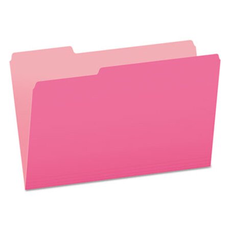 Picture of Colored File Folders, 1/3-Cut Tabs, Legal Size, Pink/Light Pink, 100/BoxPFX-15313PIN
