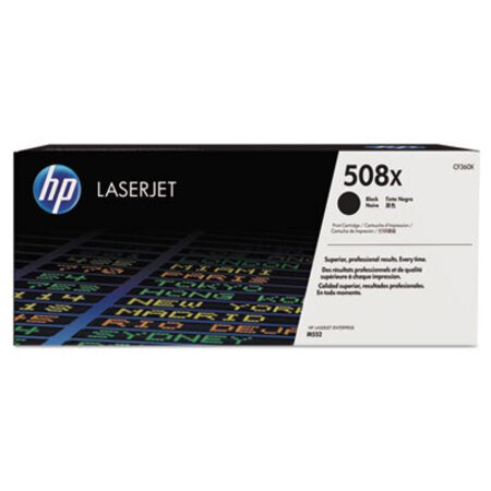Picture of HP 508X, (CF360X) High-Yield Black Original LaserJet Toner CartridgeHEW-CF360X