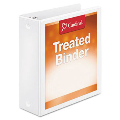 Picture of Treated Binder ClearVue Locking Round Ring Binder, 3 Rings, 3" Capacity, 11 x 8.5, WhiteCRD-32230