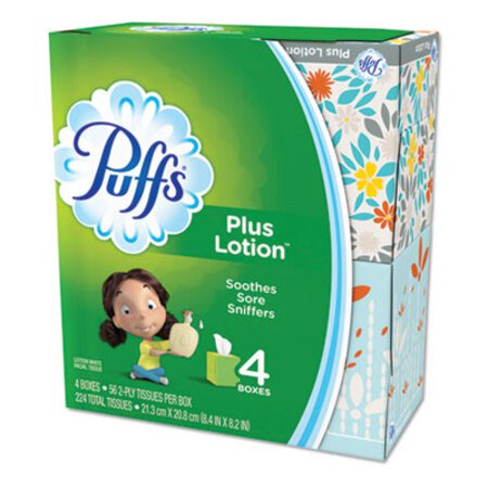 Picture of Plus Lotion Facial Tissue, 1-Ply, White, 56 Sheets/Box, 24 Boxes/CartonPGC-34899CT