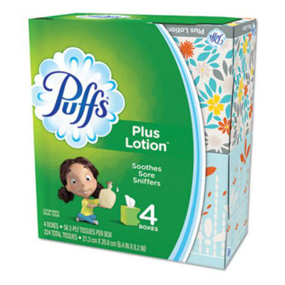 Picture of Plus Lotion Facial Tissue, 1-Ply, White, 56 Sheets/Box, 24 Boxes/CartonPGC-34899CT