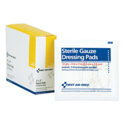 Picture of Gauze Dressing Pads, 3" x 3", 10/BoxFAO-I211