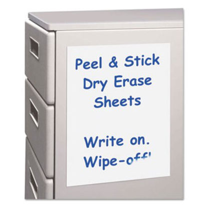 Picture of Peel and Stick Dry Erase Sheets, 8 1/2 x 11, White, 25 Sheets/BoxCLI-57911