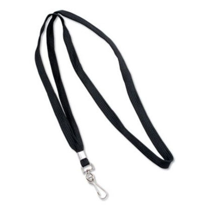 Picture of Deluxe Lanyards, J-Hook Style, 36" Long, Black, 24/BoxAVT-75424