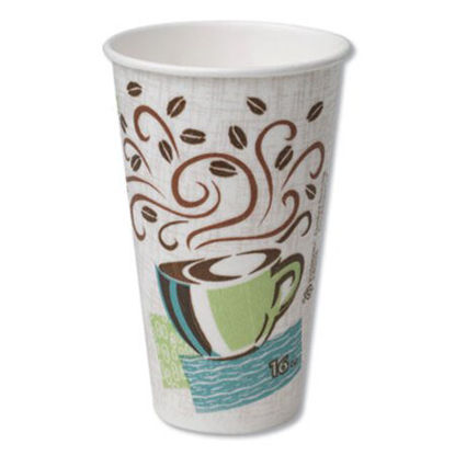 Picture of PerfecTouch Paper Hot Cups, 16 oz, Coffee Haze Design, 25 Sleeve, 20 Sleeves/CartonDXE-5356DX