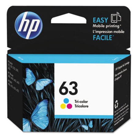 Picture of HP 63, (F6U61AN) Tri-Color Original Ink CartridgeHEW-F6U61AN