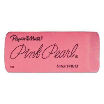 Picture of Pink Pearl Eraser, For Pencil Marks, Rectangular Block, Large, Pink, 3/PackPAP-70501