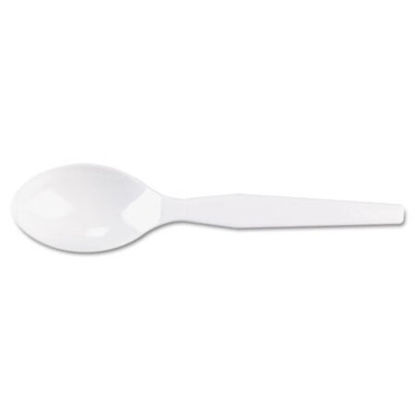 Picture of Plastic Cutlery, Heavy Mediumweight Teaspoons, White, 100/BoxDXE-TM207