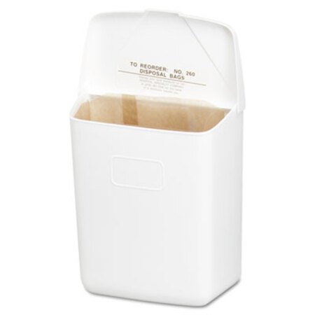 Picture of Wall Mount Sanitary Napkin Receptacle-ABS, PPC Plastic, 1 gal, WhiteHOS-250201W