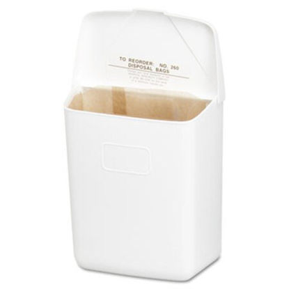 Picture of Wall Mount Sanitary Napkin Receptacle-ABS, PPC Plastic, 1 gal, WhiteHOS-250201W