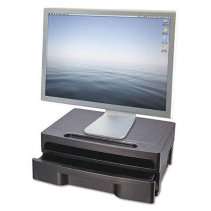 Picture of Monitor Stand with Drawer, 13.13" x 9.88" x 5", Black, Supports 40 lbsOIC-22502