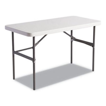 Picture of Banquet Folding Table, Rectangular, Radius Edge, 48 x 24 x 29, Platinum/CharcoalALE-65603