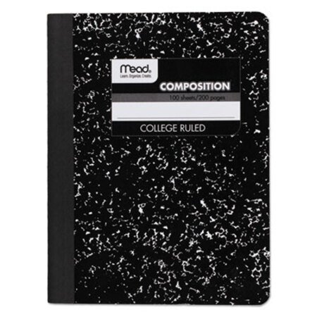 Picture of Square Deal Composition Book, Medium/College Rule, Black Cover, 9.75 x 7.5, 100 SheetsMEA-09932