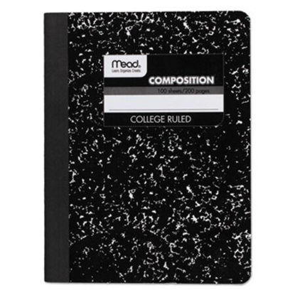Picture of Square Deal Composition Book, Medium/College Rule, Black Cover, 9.75 x 7.5, 100 SheetsMEA-09932