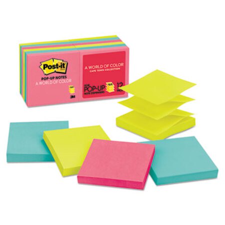 Picture of Original Pop-up Refill, 3 x 3, Assorted Cape Town Colors, 100-Sheet, 12/PackMMM-R33012AN