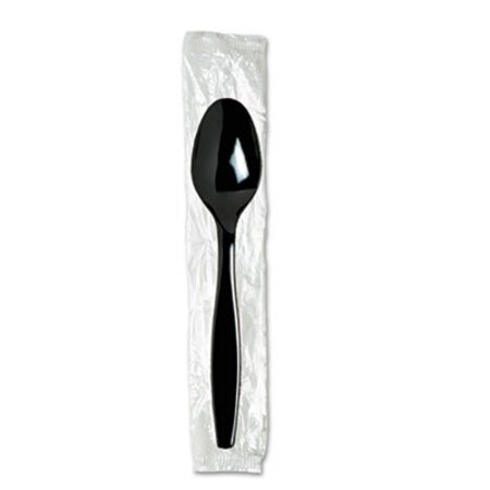 Picture of Individually Wrapped Teaspoons, Plastic, Black 1,000/CartonDXE-TH53C7