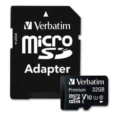 Picture of 32GB Premium microSDHC Memory Card with Adapter, UHS-I V10 U1 Class 10, Up to 90MB/s Read SpeedVER-44083